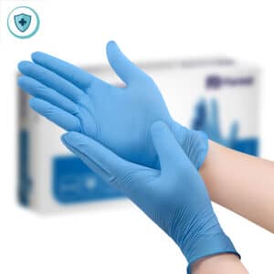 Guanti in nitrile monouso senza polvere  – PREZZO IN OFFERTA: a partire da € 3,20 per box 100 pz.