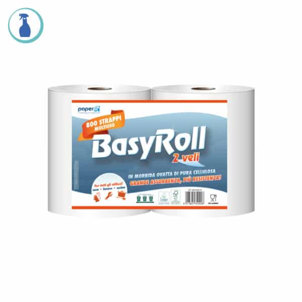 Basyroll – Carta assorbente in bobina / 2 veli – da €4,80/rotolo
